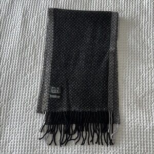 Jos. A. Bank Black and Gray Scarves Cozy Accessories